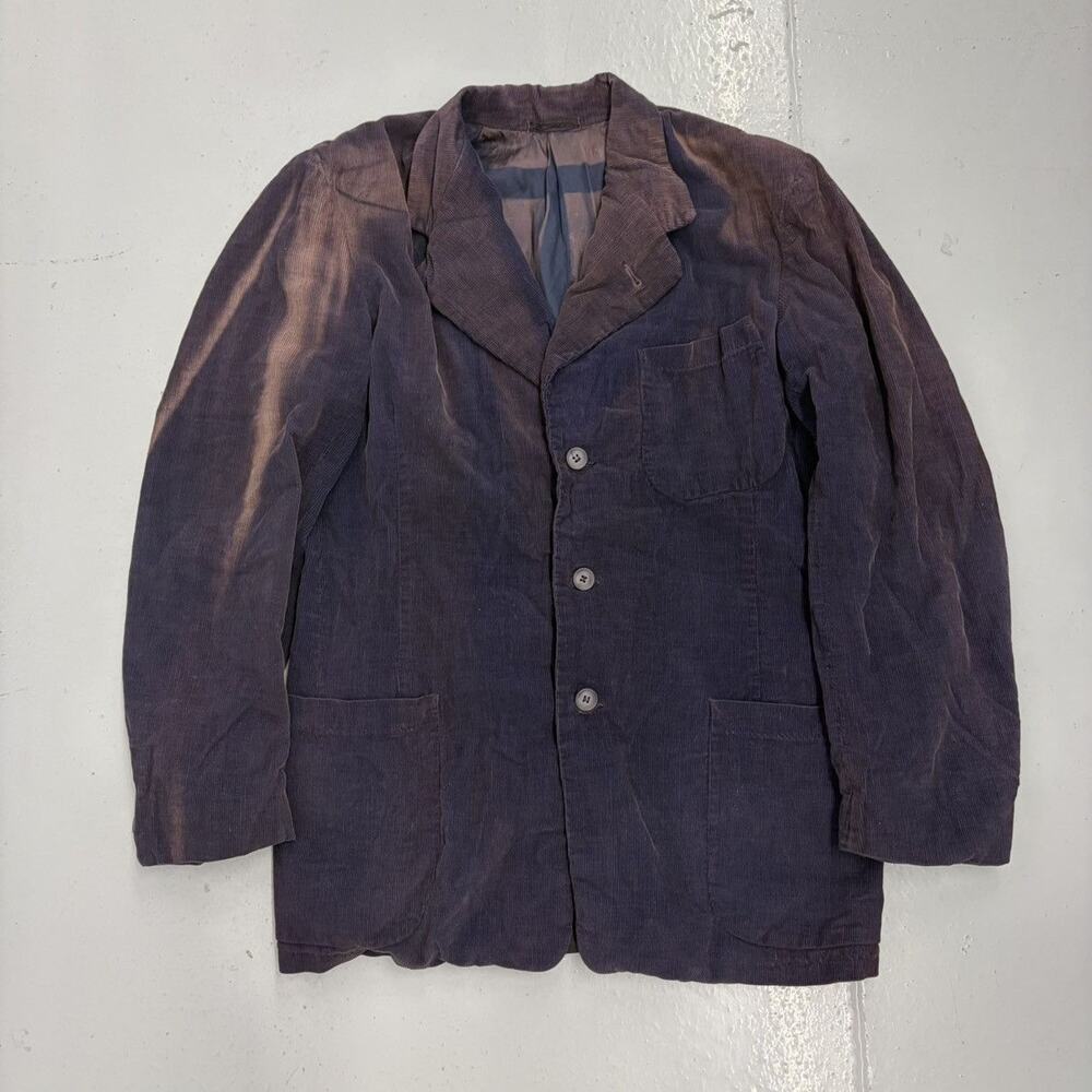 Vintage 50s Navy Faded Corduroy Suit Jacket 40R